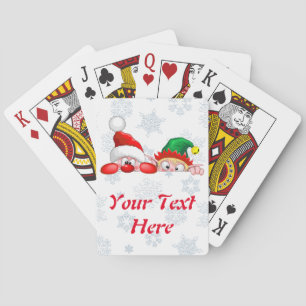Jeu De Cartes Père Noël et Elfe Personnages mignons et drôles qu