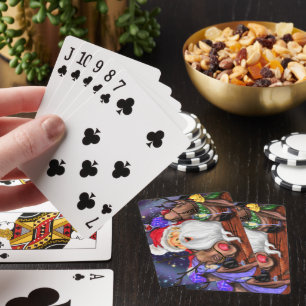 Jeu De Cartes Père Noël et Reindeers Drôle Noël Jouer des cartes