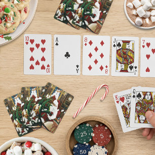 Jeu De Cartes Père Noël Fantastique Dragon de Noël Magique Calme