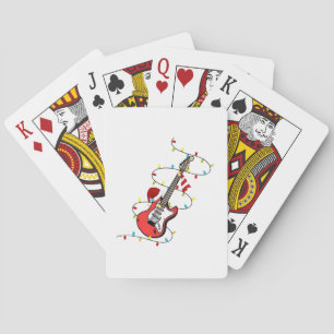 Jeu De Cartes Père Noël guitare électrique musique Noël amateur
