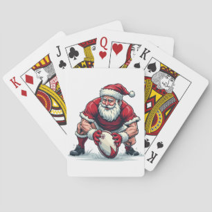 Jeu De Cartes Père Noël Jouer au football Imaginaire Joueur de N