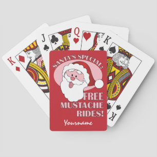 Jeu De Cartes Père Noël Mustache Rides personnalisées jouer aux