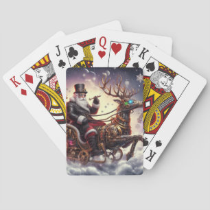 Jeu De Cartes Père Noël/Reindeer steampunk Noël/hiver