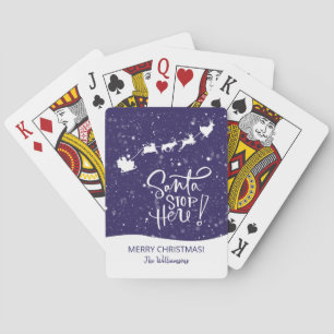 Jeu De Cartes Père Noël s'arrête ici ! Nuit de neige amusante