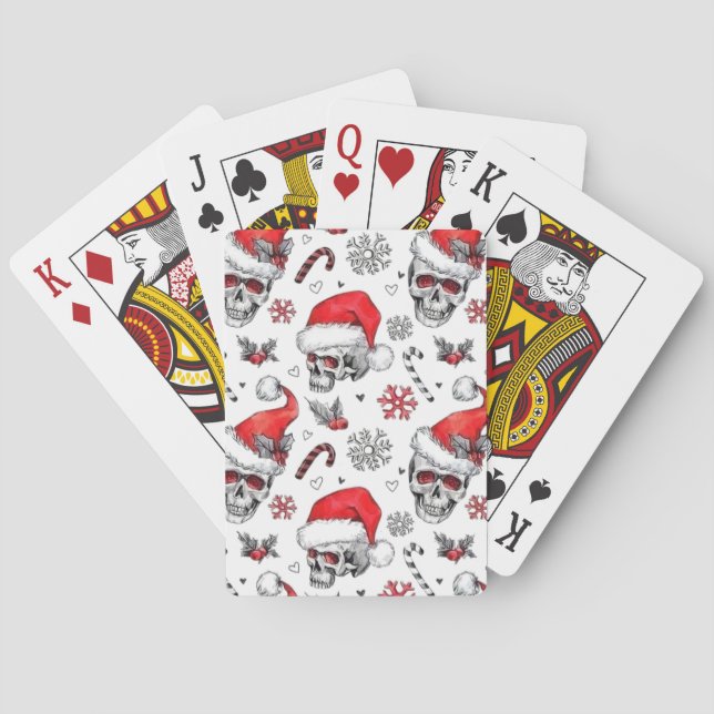 Jeu De Cartes Père Noël Skuls et Sucres de canne Playing Cards (dos)