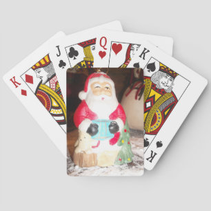 Jeu De Cartes Père Noël vintage amusant avec l'art de la neige I