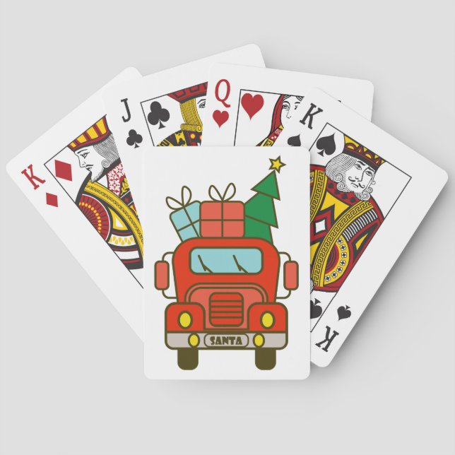 Jeu De Cartes Père Noël vue de devant Joyeux Noël (dos)