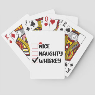 Jeu De Cartes Père Noël Whiskey Mauvais Bon Liste de Noël