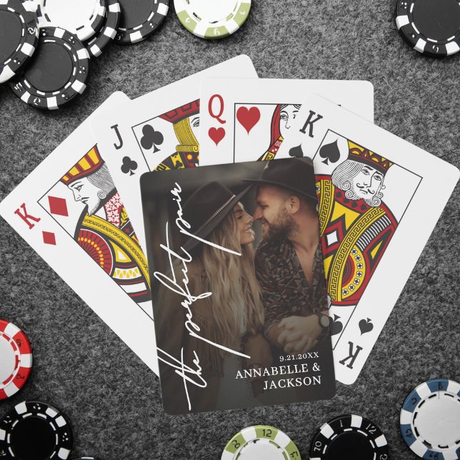 Jeu De Cartes Perfect Pair Photo Wedding Favor (Perfect Pair Photo Wedding Favor Poker Cards )
