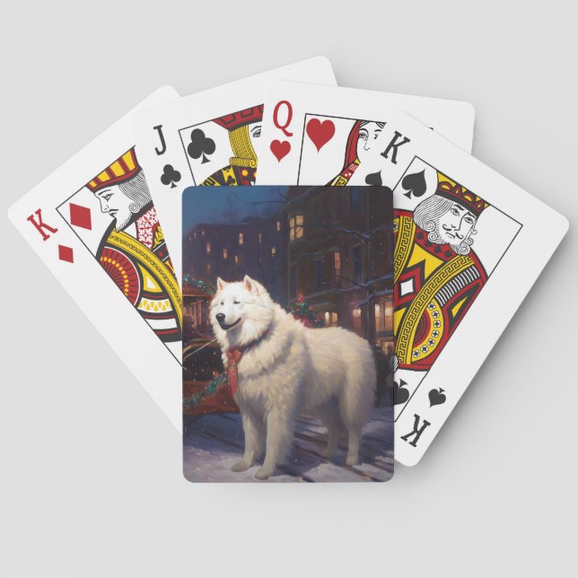 Jeu De Cartes Période de fêtes de Noël Samoyède (dos)