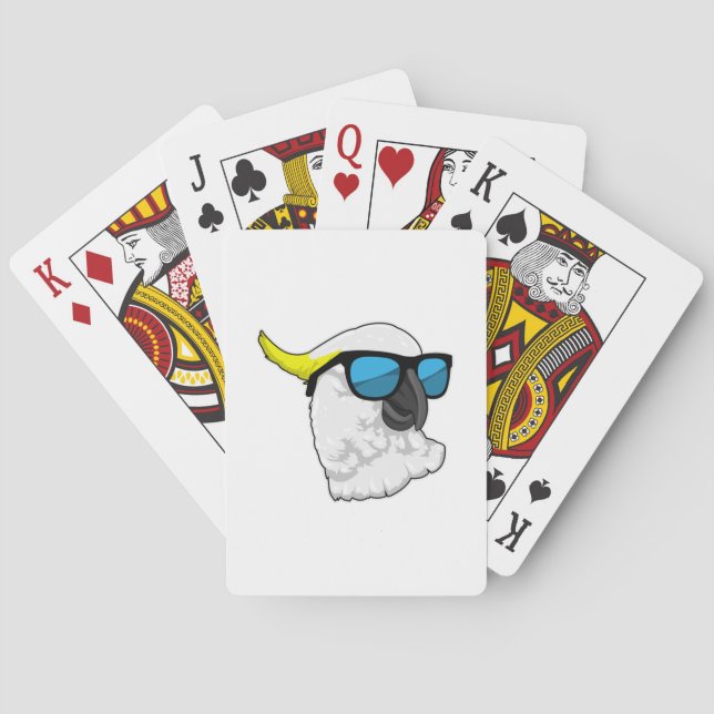 Jeu De Cartes Perroquet avec lunettes de soleil (dos)