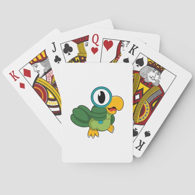 Jeu De Cartes Perroquet avec verre de nivellement (dos)