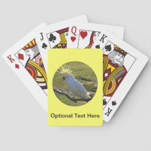 Jeu De Cartes Perroquet de Cockatoo jaune et blanc