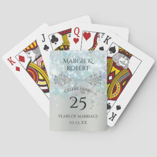 Jeu De Cartes Personalized 25th Wedding Anniversary Party Favor