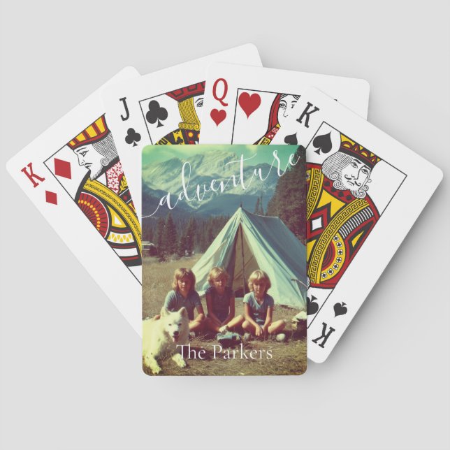 Jeu De Cartes Personalized Family Camping Adventure  (dos)