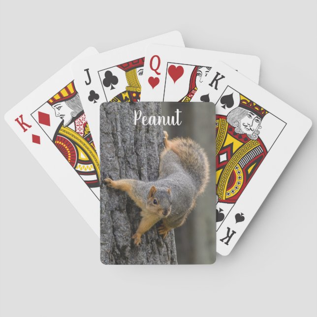 Jeu De Cartes Personalized Fox Squirrel on a Tree (dos)