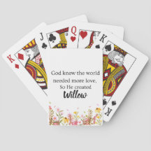 Personalized Genesis Chapter One Poker Cards