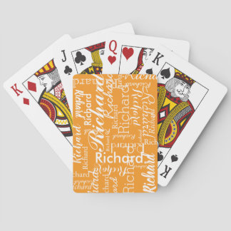 Jeu De Cartes Personalized name orange color