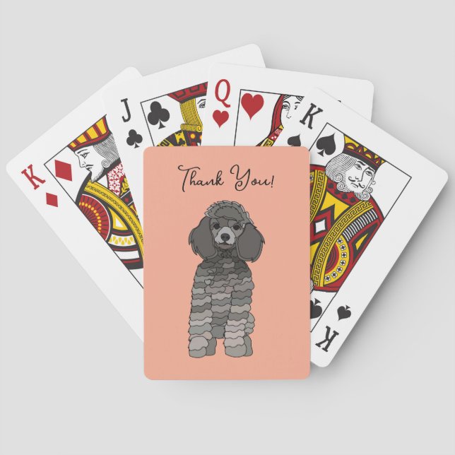 Jeu De Cartes Personalized Poodle Dog Pet (dos)