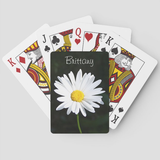 Jeu De Cartes Personalized Shasta Daisy Playing Cards (dos)
