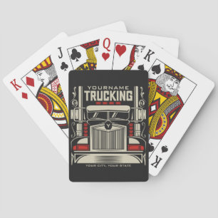 Jeu De Cartes Personalized Trucking 18 Wheeler BIG Trucker