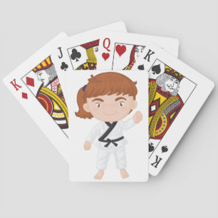 Jeu De Cartes Personnage de karaté fille enfants arts martiaux