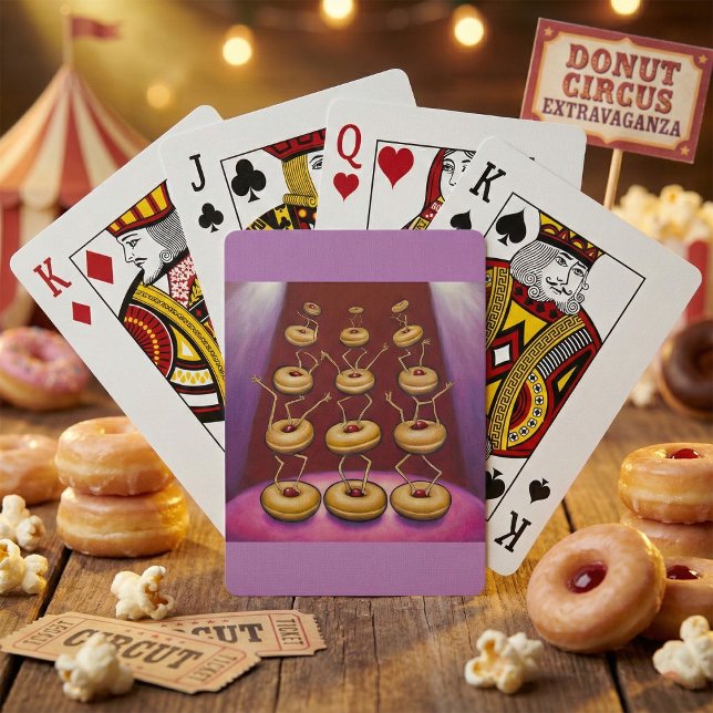 Jeu De Cartes Personnages de donuts dansants et fantaisistes (Créateur téléchargé)