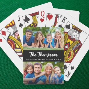 Jeu De Cartes Personnalisé 2 Photo Créer des souvenirs Famille