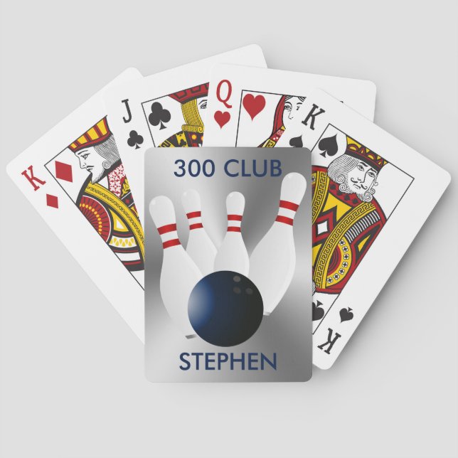 Jeu De Cartes Personnalisé Bowling 300 Club (dos)
