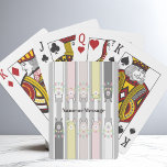 Jeu De Cartes Personnalisé Cute Retro Coloré Llamas Enfants<br><div class="desc">Le design du produit est illustré par 5 lamas colorées rétro. Ce design animal adorable avec des rayures blanches rend mignonnes cartes de jeu modernes et uniques avec texte personnalisé et couleur arrière - plan pour les enfants.</div>