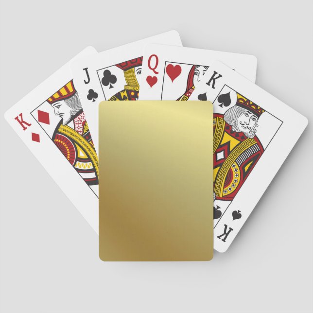 Jeu De Cartes Personnalisé Faux Gold Métallure Élégante Moderne (dos)
