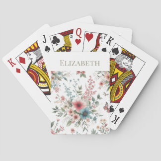 Jeu De Cartes Personnalisé Fleurs sauvages personnalisés
