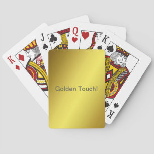 Jeu De Cartes Personnalisé "Golden Touch" Grated Gold et Jaune