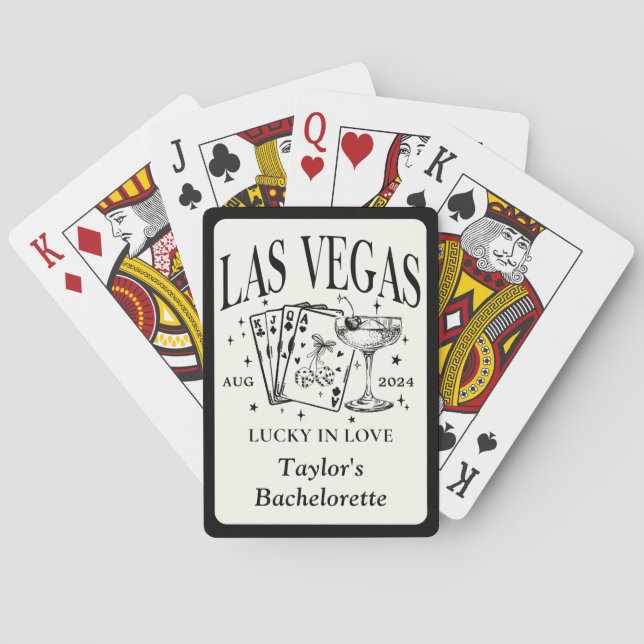 Jeu De Cartes Personnalisé Las Vegas Bachelorette Party Personna (dos)