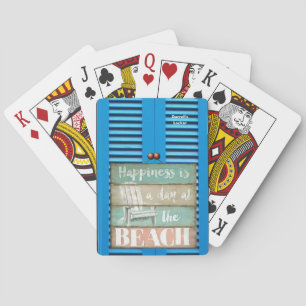 Jeu De Cartes Personnalisé "Le bonheur est une journée à la plag