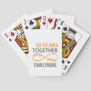 Jeu De Cartes Personnalisé M. et Mme 10e anniversaire