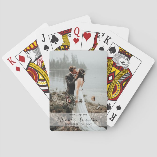 Jeu De Cartes Personnalisé M. Mme Mariage Anniversaire | PHOTO  (dos)