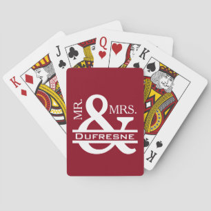 Jeu De Cartes Personnalisé M. & Mme Red