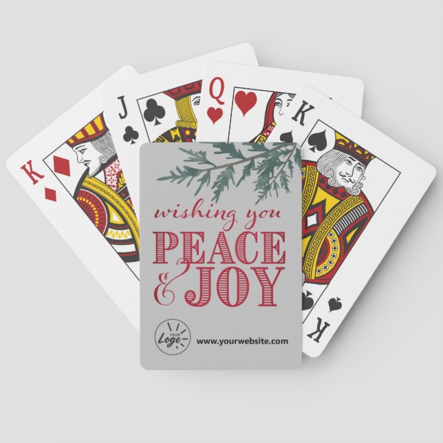 Jeu De Cartes Personnalisé Noël Joyeuses Fêtes (dos)