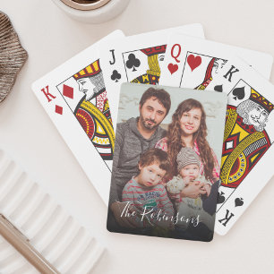 Jeu De Cartes Personnalisé Nom de la famille de photos Keepsaké