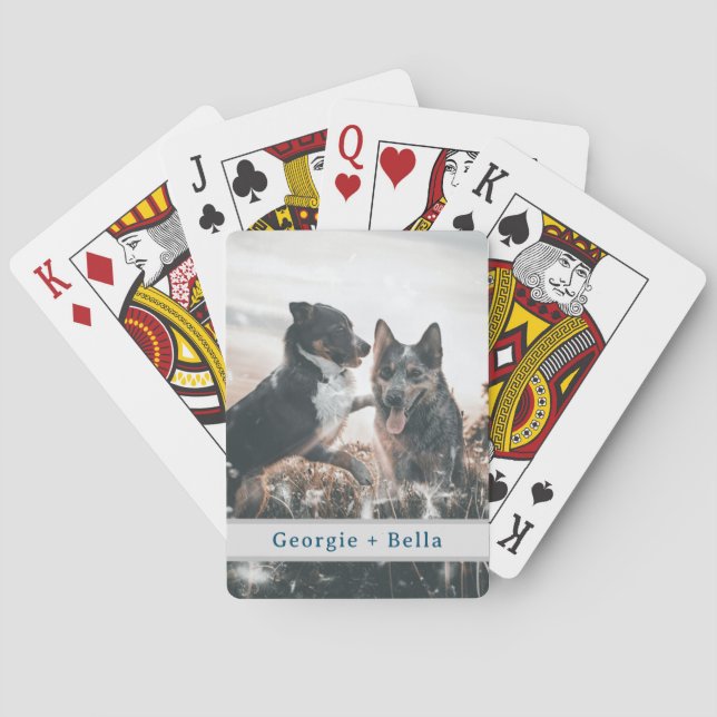 Jeu De Cartes Personnalisé Personnalisé Pet Photo Nom Lecture Ca (dos)