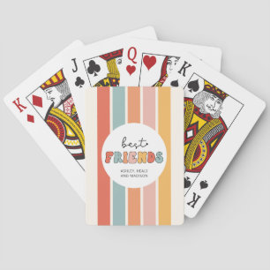 Jeu De Cartes Personnalisé Retro Meilleurs Amis BFFs Mete Bestie