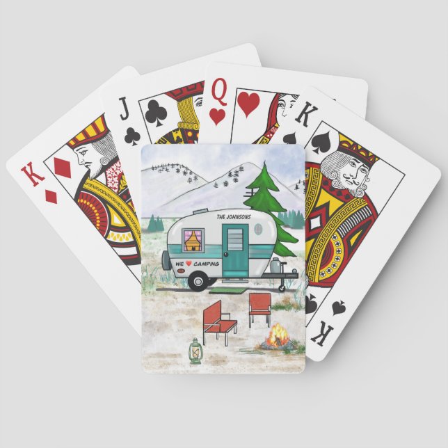 Jeu De Cartes Personnalisé "We Love Camping"Jouer aux cartes (dos)