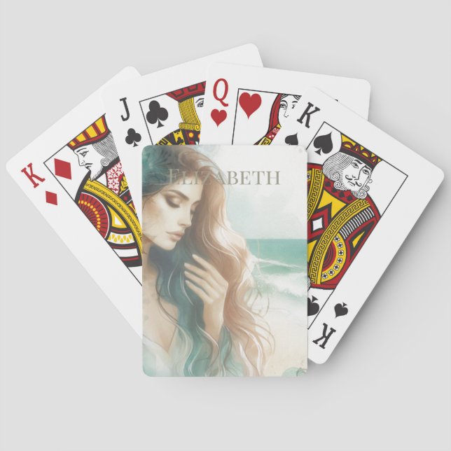 Jeu De Cartes Personnalisée Beach Girl (dos)