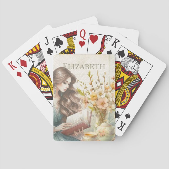 Jeu De Cartes Personnalisée fille de livre personnalisée (dos)