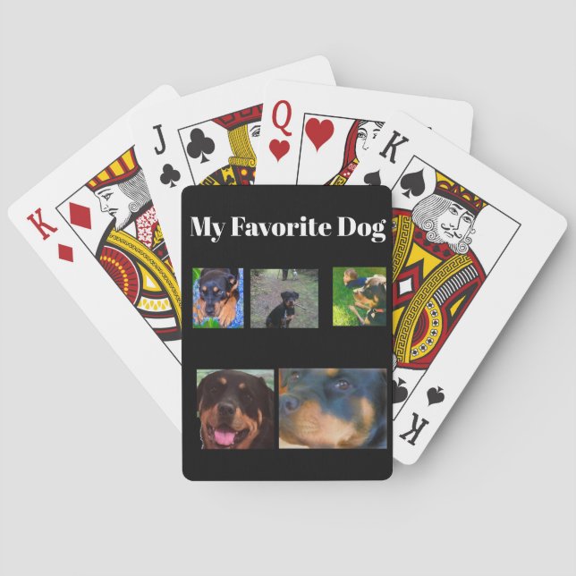 Jeu De Cartes Personnaliser 5-Photos & Texte Animal de Compagnie (dos)