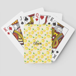 Jeu De Cartes Personnaliser Citron Motif