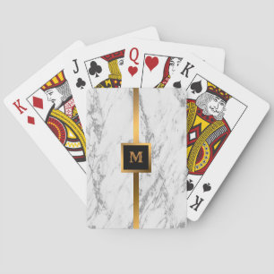Jeu De Cartes Personnaliser en marbre de Parties scintillant d'a