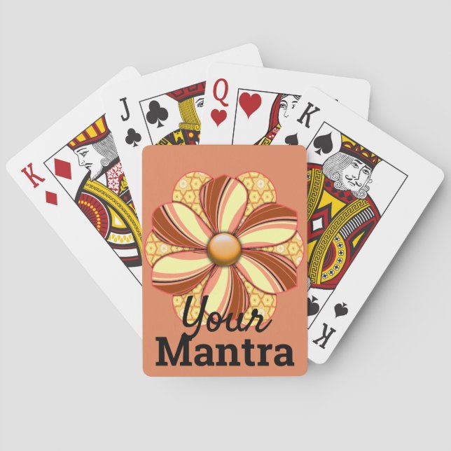 Jeu De Cartes Personnaliser Jolie conception de fleurs (dos)
