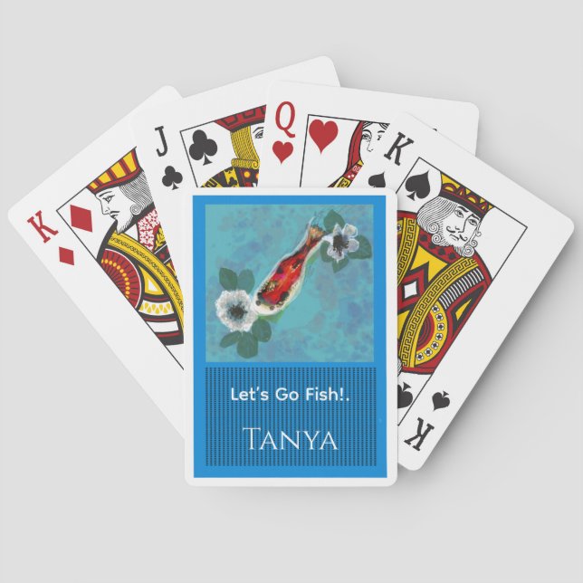 Jeu De Cartes Personnaliser Let’s Go Fish Name Jouer aux cartes (dos)